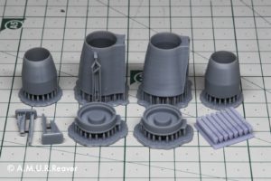 3D4844 Engine nozzles and cowls with ASO blocks