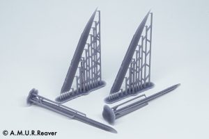 3D4879 Pylon CES-3 and Launcher AERO-3B for Mirage IIIC/CJ